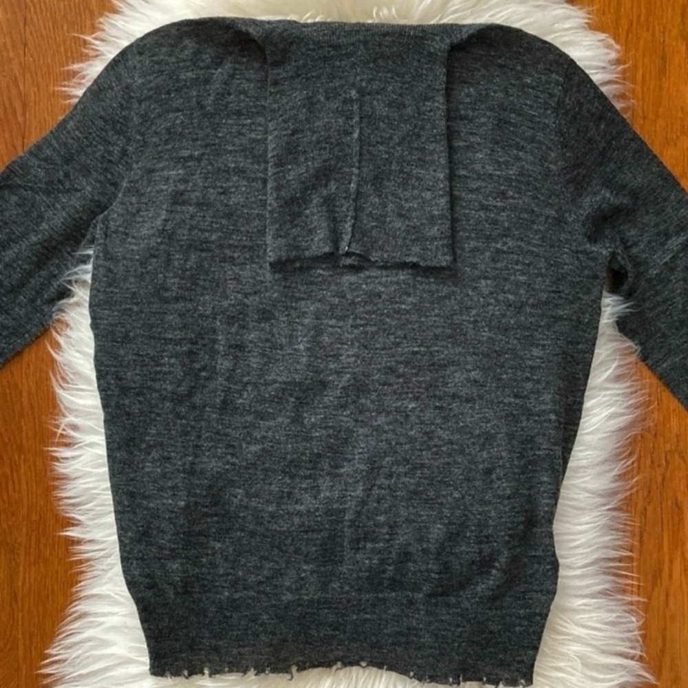 NWOT Zara Alpaca-Wool Distressed Hem Detail Turtleneck Sweater
